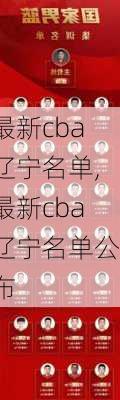 最新cba辽宁名单,最新cba辽宁名单公布