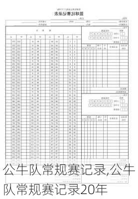 公牛队常规赛记录,公牛队常规赛记录20年