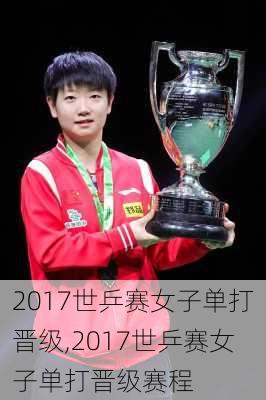 2017世乒赛女子单打晋级,2017世乒赛女子单打晋级赛程