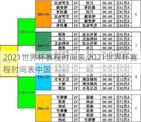 2021世界杯赛程时间表,2021世界杯赛程时间表中国