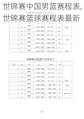 世锦赛中国男篮赛程表,世锦赛篮球赛程表最新