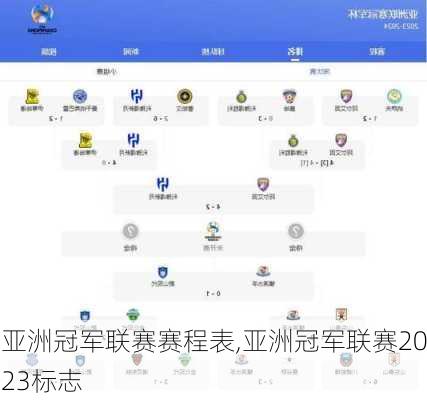 亚洲冠军联赛赛程表,亚洲冠军联赛2023标志