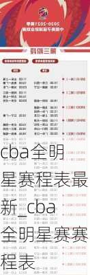 cba全明星赛程表最新_cba全明星赛赛程表