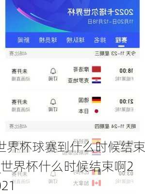 世界杯球赛到什么时候结束_世界杯什么时候结束啊2021