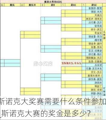 斯诺克大奖赛需要什么条件参加_斯诺克大赛的奖金是多少?