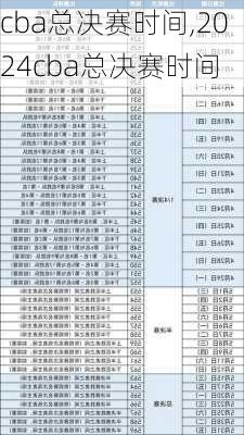 cba总决赛时间,2024cba总决赛时间