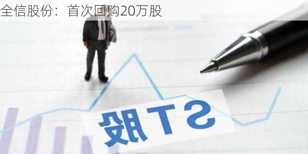 全信股份：首次回购20万股