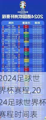 2024足球世界杯赛程,2024足球世界杯赛程时间表