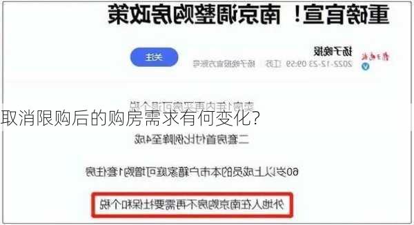 取消限购后的购房需求有何变化？