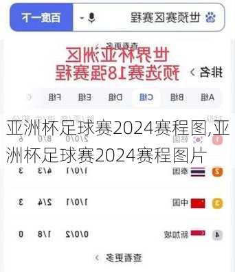 亚洲杯足球赛2024赛程图,亚洲杯足球赛2024赛程图片