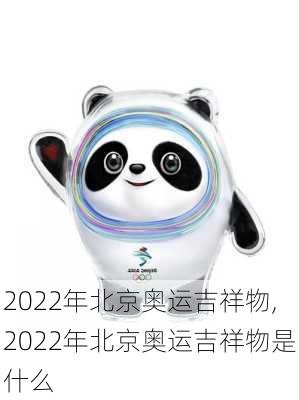 2022年北京奥运吉祥物,2022年北京奥运吉祥物是什么