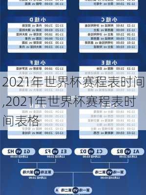 2021年世界杯赛程表时间,2021年世界杯赛程表时间表格