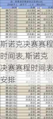 斯诺克决赛赛程时间表,斯诺克决赛赛程时间表安排