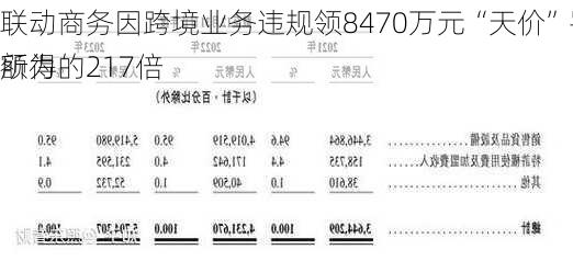 联动商务因跨境业务违规领8470万元“天价”罚单 罚款金额为
所得的217倍