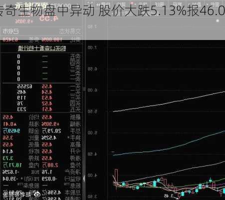 传奇生物盘中异动 股价大跌5.13%报46.04
