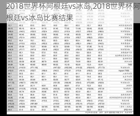 2018世界杯阿根廷vs冰岛,2018世界杯阿根廷vs冰岛比赛结果