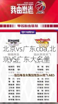 北京vs广东cba,北京VS广东大名单