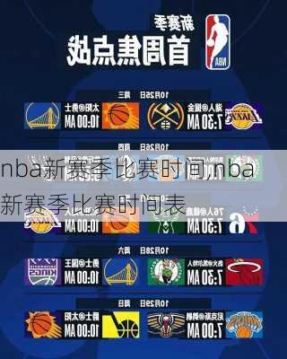 nba新赛季比赛时间,nba新赛季比赛时间表