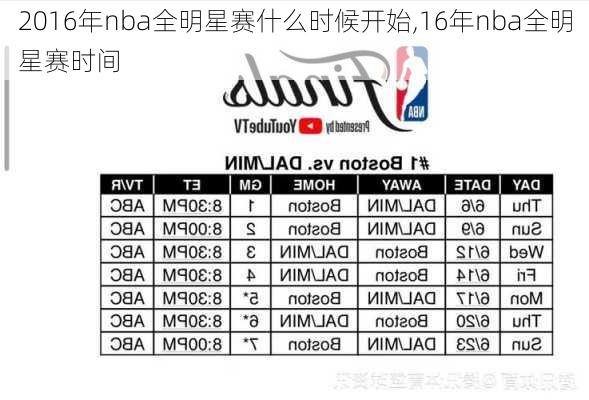 2016年nba全明星赛什么时候开始,16年nba全明星赛时间