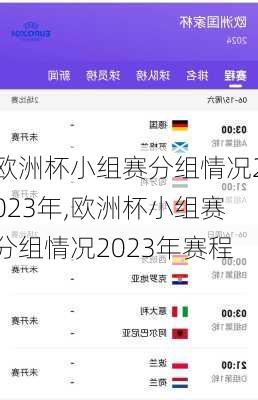 欧洲杯小组赛分组情况2023年,欧洲杯小组赛分组情况2023年赛程